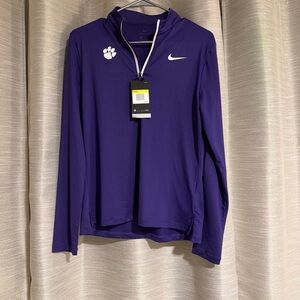 Clemson Nike Purple Quarter-Zip Pullover